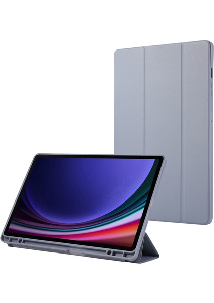 Samsung Galaxy Tab S9 s9 Fe Üç Katlı Stand Anti Drop Pu Kalem Yuvası Tablet Kılıfı (Yurt Dışından)