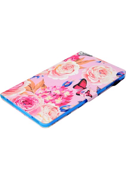 Samsung Galaxy Tab A 10.1 (T580 T585) Anti Drop Deri Dikişli Manyetik Kapatma Standı Kart Yuvaları Tablet Kılıfı (Yurt Dışından)