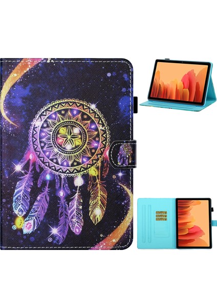 Desen Baskı Standı Deri Samsung Galaxy Tab A7 10.4 (2020 2022) DREAMCATCHER Tablet Kılıfı (Yurt Dışından)