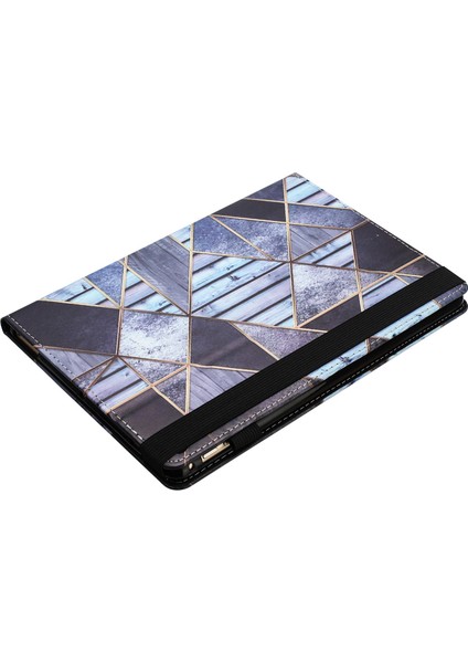 Samsung Galaxy Tab A9 Pu Deri Desen Baskı Kart Tutucu Prizmatik Tablet Kılıfı (Yurt Dışından)