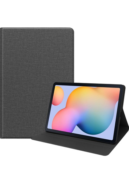 Kumaş Doku Standı Deri Samsung Galaxy Tab S6 Lite (2020 2022 2024) Tablet Kılıfı (Yurt Dışından)