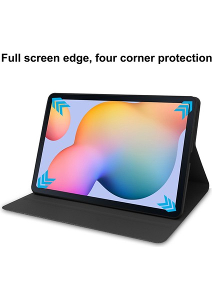 Kumaş Doku Standı Deri Samsung Galaxy Tab S6 Lite (2020 2022 2024) Tablet Kılıfı (Yurt Dışından)