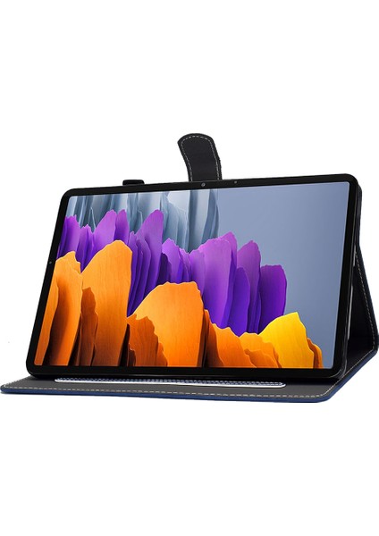 Sığır Derisi Doku Deri Tpu Alt Samsung Galaxy Tab S7 T870 SAMSUNG Galaxy Tab S8 X700 X706 Tablet Kılıfı (Yurt Dışından)