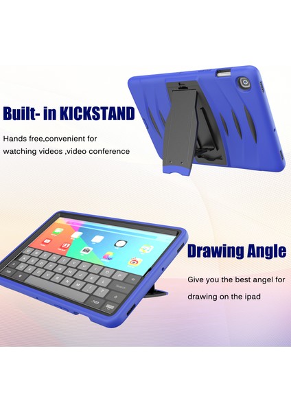 Pc Silikon Hibrit Samsung Galaxy Tab S5E SM T720 Tekme Standı Kalem Yuvası Tablet Kılıfı (Yurt Dışından)