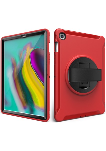 360° Dönebilen Tekme Standı Pc Tpu El Kayışı Samsung Galaxy Tab S5E SM T720 T725 Tablet Kılıfı (Yurt Dışından) modelleri