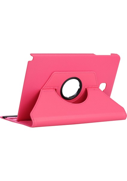 Döner Stand Litchi Desenli Deri Samsung Galaxy Tab A 10.1 (2016) S Pen P580 P585 ROSE Tablet Kılıfı (Yurt Dışından)