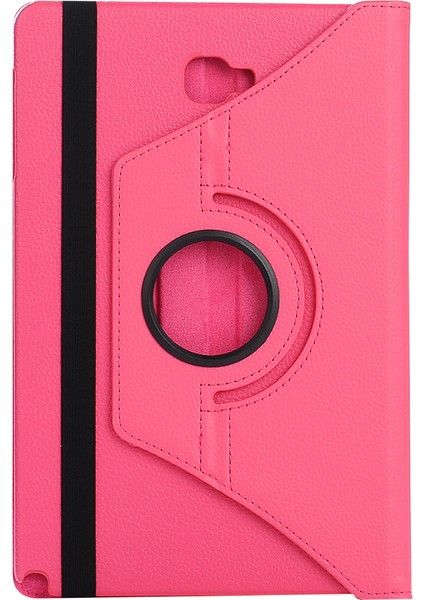 Döner Stand Litchi Desenli Deri Samsung Galaxy Tab A 10.1 (2016) S Pen P580 P585 ROSE Tablet Kılıfı (Yurt Dışından)