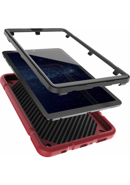 Samsung Galaxy Tab A7 Lite 8.7 Inç Kick Stand Tpu Pc 2'si 1 Arada Çift Katmanlı Koruyucu Tablet Kılıfı (Yurt Dışından)