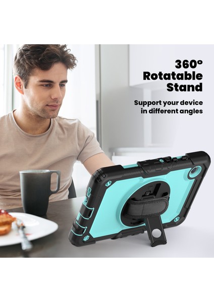 Samsung Galaxy Tab A9 SM X110 SM X115 Kick Stand Pc Silikon Pet Ekran Koruyucu Omuz Askılı Tablet Kılıfı (Yurt Dışından) indirimleri