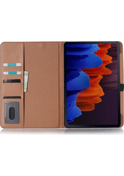 Seashell Digital Samsung Galaxy Tab S8 12 4 Inç Folio Stand kart Yuvaları Çizilmeye Dayanıklı Otomatik Uyandırma uyku Tablet Kılıfı (Yurt Dışından)