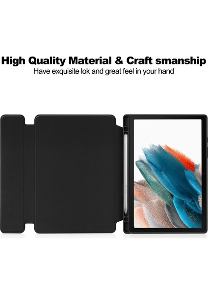 Samsung Galaxy Tab A8 10.5 (2021 2022) Bluetooth Klavyeli Döner Standlı Tablet Kılıfı (Yurt Dışından)
