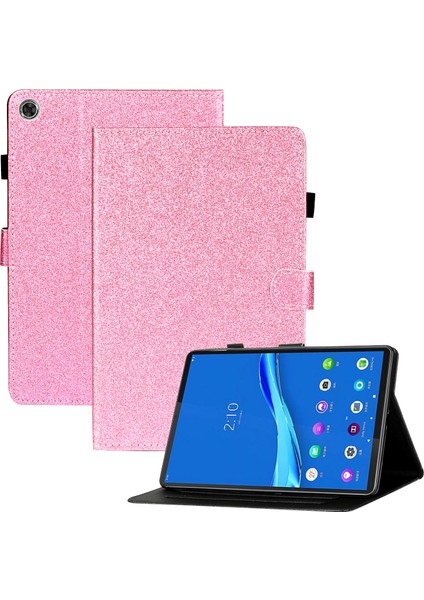 Samsung Galaxy Tab A8 10.5 (2021) A8 10.5 (2022) X205 X200 Işıltılı Pudra Pu Deri Standı Kart Tutuculu Tablet Kılıfı (Yurt Dışından)