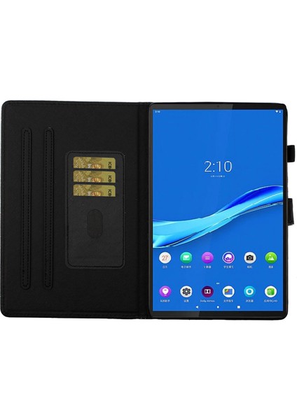 Samsung Galaxy Tab A8 10.5 (2021) A8 10.5 (2022) X205 X200 Işıltılı Pudra Pu Deri Standı Kart Tutuculu Tablet Kılıfı (Yurt Dışından)