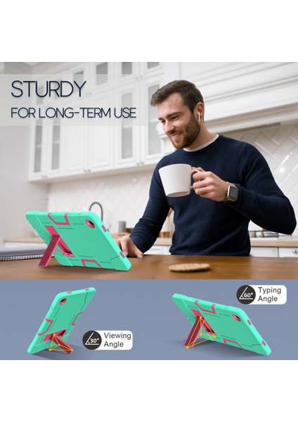 Samsung Galaxy Tab A9 Çift Silikon Pc Tablet Kılıfı (Yurt Dışından)