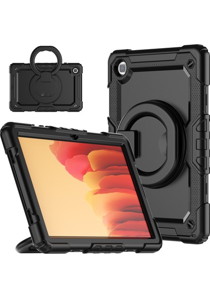 Samsung Galaxy Tab A7 10.4 (2020 2022) T500 T505 Kick Stand Pc Omuz Askılı Silikon Tablet Kılıfı (Yurt Dışından)