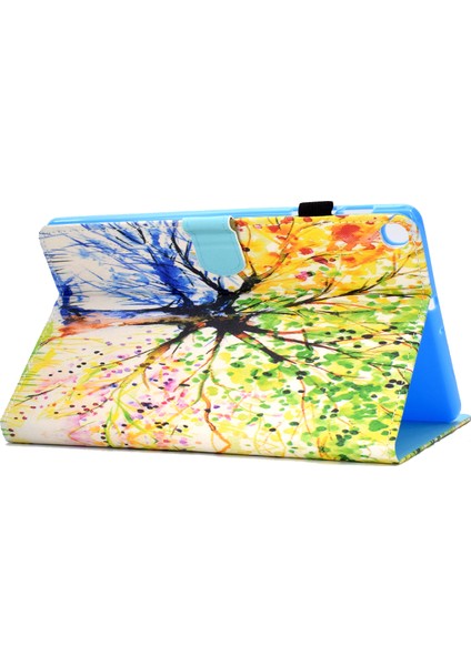 Desen Baskı Deri Kart Tutucu Samsung Galaxy Tab S6 Lite (2020) P610 P615 (2022 2024) HAYAT Ağacı Tablet Kılıfı (Yurt Dışından)