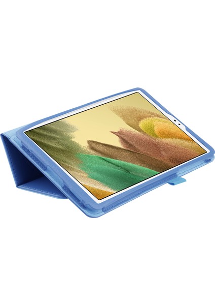 Darbeye Dayanıklı Tablet Kılıfı Hafif Ince Litchi Doku Pu Deri Folyo Kapak Samsung Galaxy Tab A7 Lite 8.7-Inç-Bebek Mavisi Için Kılıf Standı (Yurt Dışından)