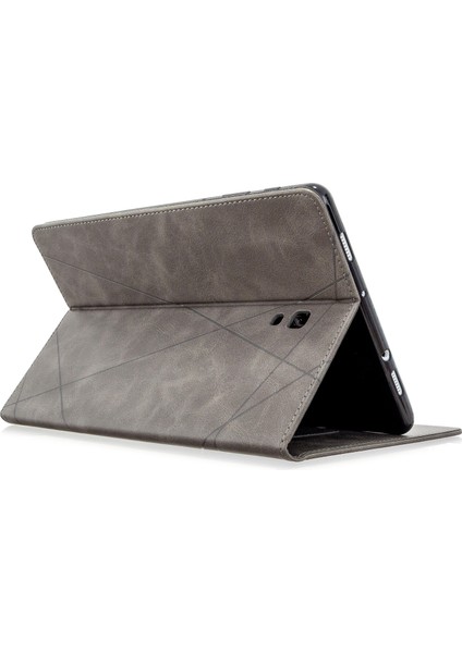 Samsung Galaxy Tab A 10.5 (2018) T590 T595 Geometrik Desen Standı Deri Akıllı Tablet Kılıfı (Yurt Dışından) indirimleri