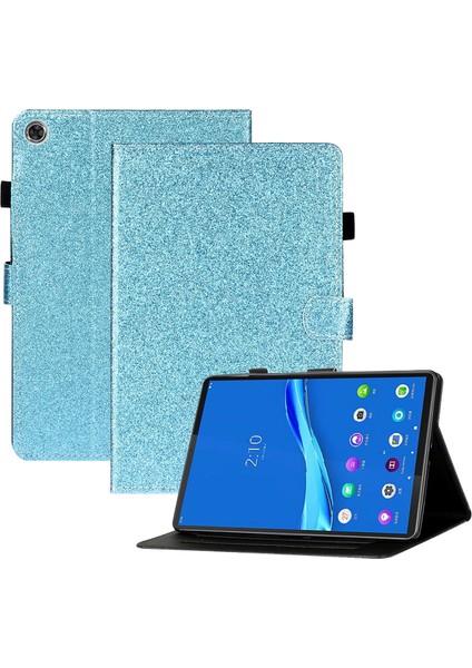 Samsung Galaxy Tab A8 10.5 (2021) A8 10.5 (2022) X205 X200 Işıltılı Pudra Pu Deri Standı Kart Tutuculu Tablet Kılıfı (Yurt Dışından)