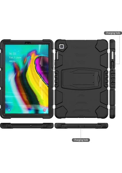 King Kong Serisi Hibrit Samsung Galaxy Tab S5E SM T720 SM T725 Kick Standlı Tablet Kılıfı (Yurt Dışından)