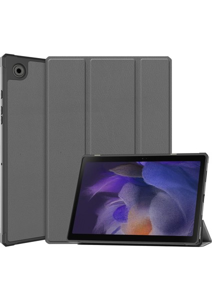 Samsung Galaxy Tab A8 10.5 (2021) Pu Deri Üç Katlı Stand Akıllı Otomatik Uyandırma uyku Folyosu Tablet Kılıfı (Yurt Dışından)