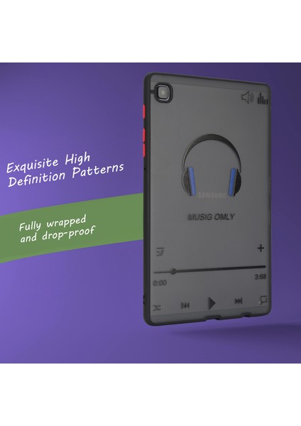 Samsung Galaxy Tab A7 Lite 8.7 Inç T225 T220 Desen Baskı Pc Tpu Kulaklık Tablet Kılıfı (Yurt Dışından) indirimleri