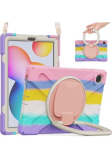 Samsung Galaxy Tab S6 Lite (2020) P610 P615 S6 Lite (2022 2024) P620 Kick Stand Omuz Askılı Tablet Kılıfı (Yurt Dışından)