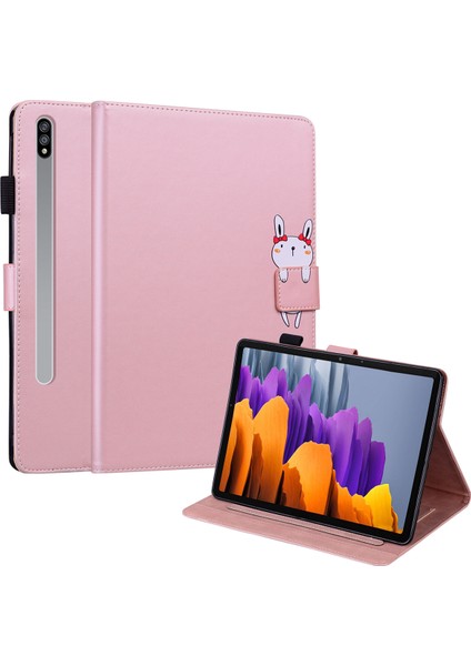 Samsung Galaxy Tab S8 Deri Standı Kart Yuvaları Tablet Kılıfı (Yurt Dışından)