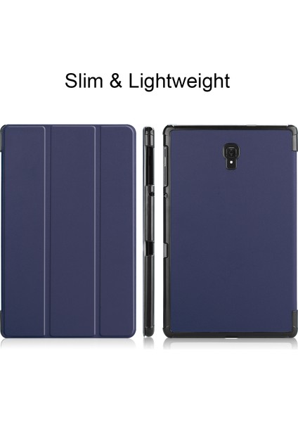 Üç Katlı Stand Pu Deri Otomatik Uyandırma uyku Samsung Galaxy Tab A 10.5 T595 T590 Tablet Kılıfı (Yurt Dışından)