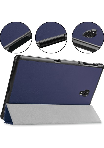Üç Katlı Stand Pu Deri Otomatik Uyandırma uyku Samsung Galaxy Tab A 10.5 T595 T590 Tablet Kılıfı (Yurt Dışından)