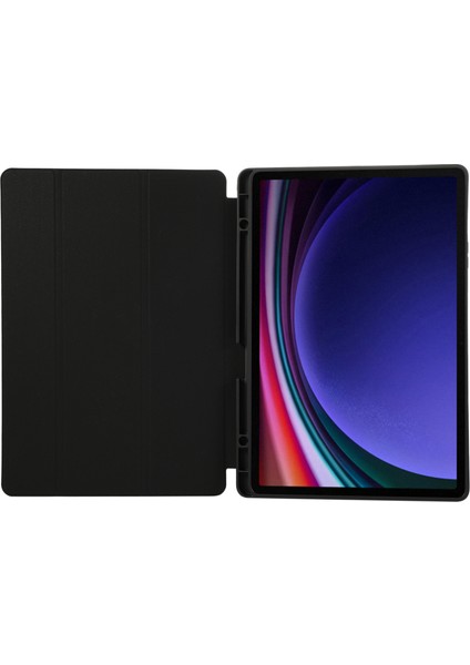 Samsung Galaxy Tab S9 s9 Fe Üç Katlı Stand Anti Drop Pu Kalem Yuvası Tablet Kılıfı (Yurt Dışından)