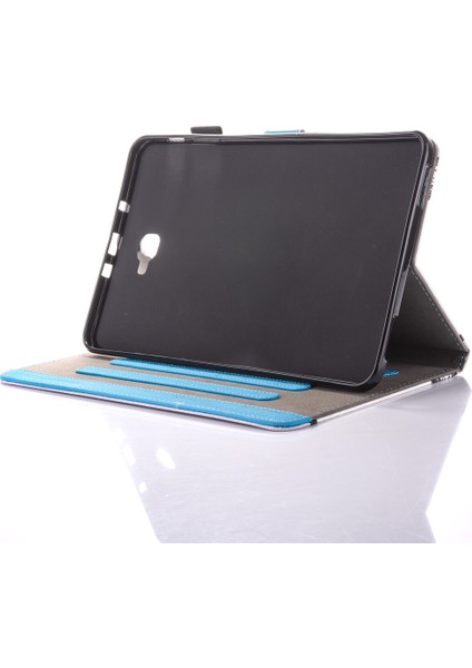 Samsung Galaxy Tab A 10.1 (2016) T580 T585 Desenli Kart Tutucu Deri Çevirin Köpek Tablet Kılıfı (Yurt Dışından)