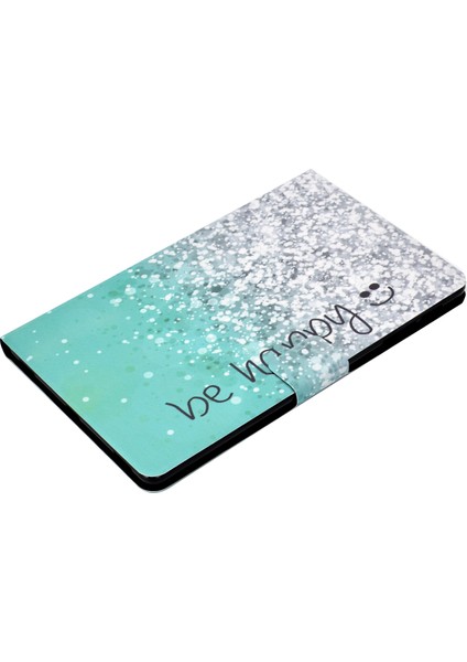 Samsung Galaxy Tab S6 Lite (2020) P610 P615 (2022 2024) BE Happy Desen Baskı Deri Standı Tablet Kılıfı (Yurt Dışından)