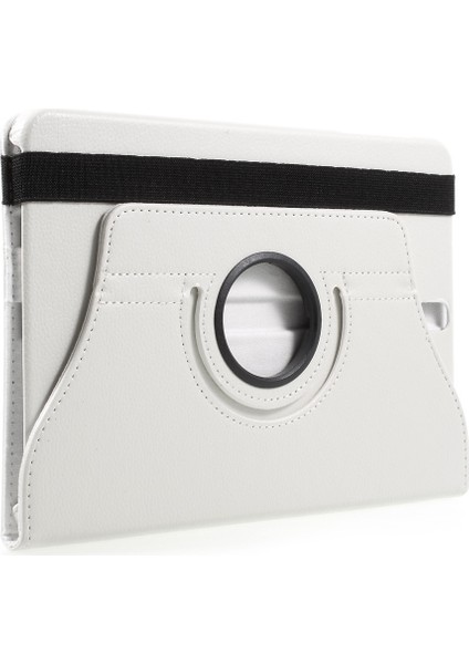 Litchi Doku 360 Derece Döner Stand Deri Samsung Galaxy Tab S3 9.7 Inç T820 BEYAZ Tablet Kılıfı (Yurt Dışından)