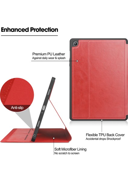 Samsung Galaxy Tab A9 Kart Yuvası Standlı Pu Tablet Kılıfı (Yurt Dışından) indirimleri