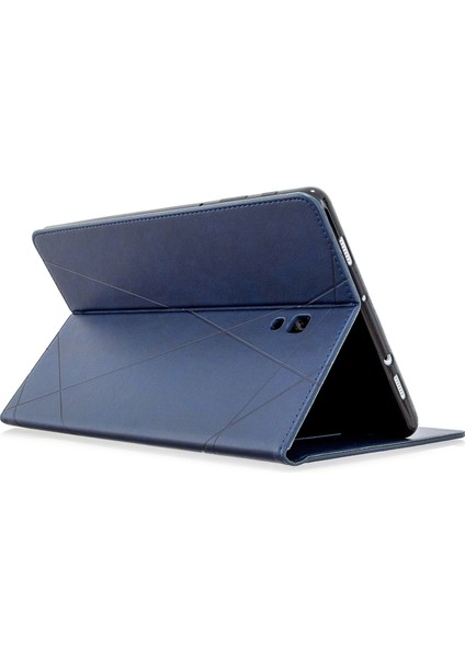 Geometrik Desen Standı Deri Akıllı Samsung Galaxy Tab A 10.5 (2018) T590 T595 Tablet Kılıfı (Yurt Dışından)