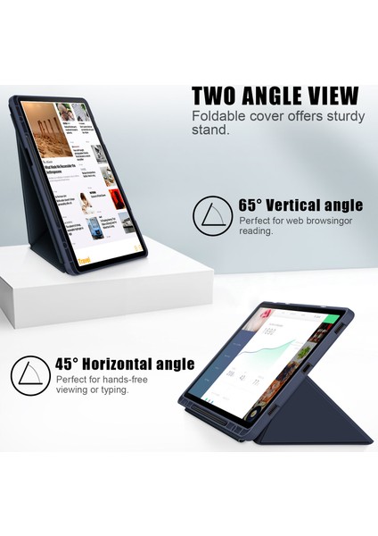 Samsung Galaxy Tab S9 SM X710 SM X716B SM X718U Pu Deri Origami Standı Koruyucu Tablet Kılıfı (Yurt Dışından)