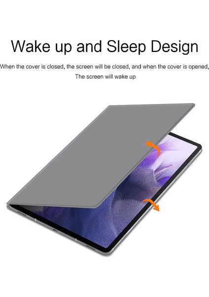 Samsung Galaxy Tab S7 Fe Tam Vücut Akıllı Pu Deri Standı Manyetik Tablet Kılıfı (Yurt Dışından)