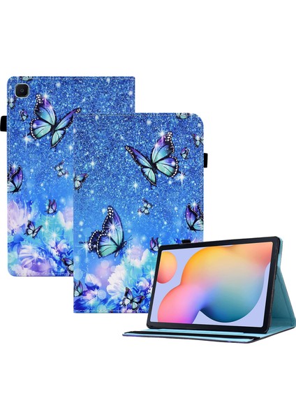 Samsung Galaxy Tab S6 Lite (2024 2022 (2020) Desen Baskı Standı Deri Çiçek Tablet Kılıfı (Yurt Dışından)