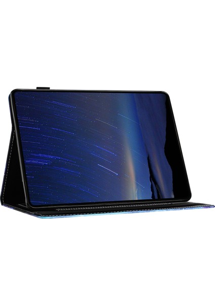 Samsung Galaxy Tab A8 10.5 (2022 2021) Desen Baskı Pu Deri Standı Kart Yuvası Yağlıboya Tablet Kılıfı (Yurt Dışından)