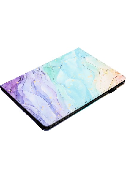 Samsung Galaxy Tab A8 10.5 (2022 2021) Desen Baskı Pu Deri Standı Kart Yuvası Yağlıboya Tablet Kılıfı (Yurt Dışından)