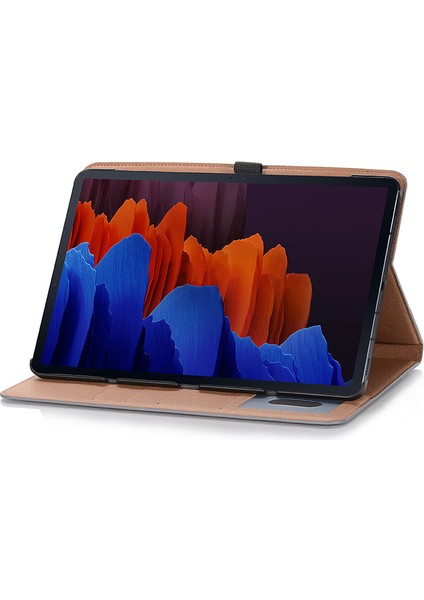 Samsung Galaxy Tab S8 12 4 Inç Folio Stand kart Yuvaları Çizilmeye Dayanıklı Otomatik Uyandırma uyku Desteği Tablet Kılıfı (Yurt Dışından)