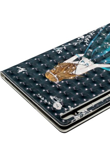 Desen Baskı Pu Deri Standı Samsung Galaxy Tab S7 T970 T976 S8 KIZ Tablet Kılıfı (Yurt Dışından)