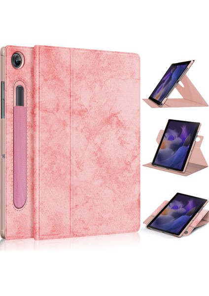 Samsung Galaxy Tab A8 10.5 (2021) A8 10.5 (2022) Pu Deri Pc Döner Stand Koruyucu Tablet Kılıfı (Yurt Dışından)