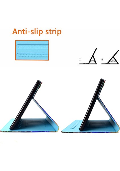 Samsung Galaxy Tab A9 Standı Kart Yuvaları Yıldızlı Gökyüzü Tablet Kılıfı (Yurt Dışından) indirimleri