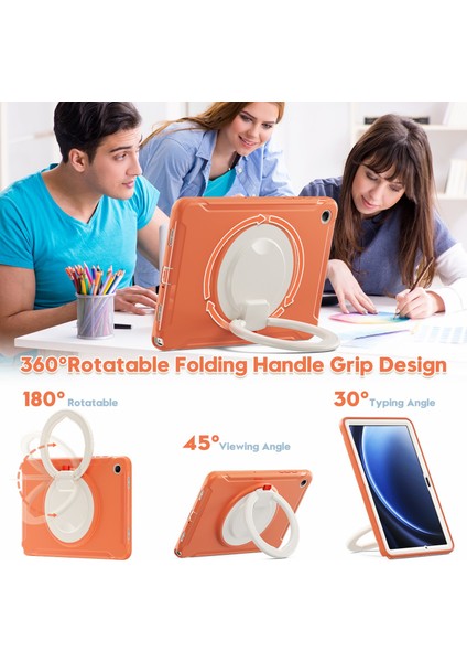 Samsung Galaxy Tab A9 Standı Pc Tpu Mercan Tablet Kılıfı (Yurt Dışından)