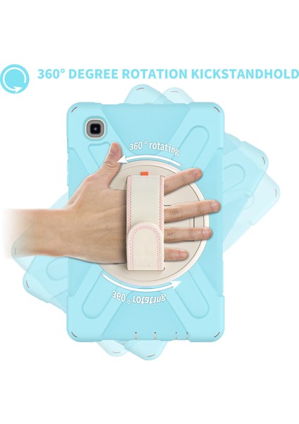 Ağır Hizmet Pc 360 Derece Dönebilen Tekme Standına Sahip Silikon Samsung Galaxy Tab A7 Lite Omuz Askısı 8 7 Inç Gök beyaz Tablet Kılıfı (Yurt Dışından) fiyatları
