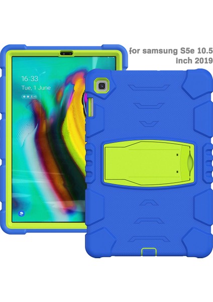 King Kong Serisi Hibrit Samsung Galaxy Tab S5E SM T720 SM T725 LIME Kick Standlı Tablet Kılıfı (Yurt Dışından) indirimleri