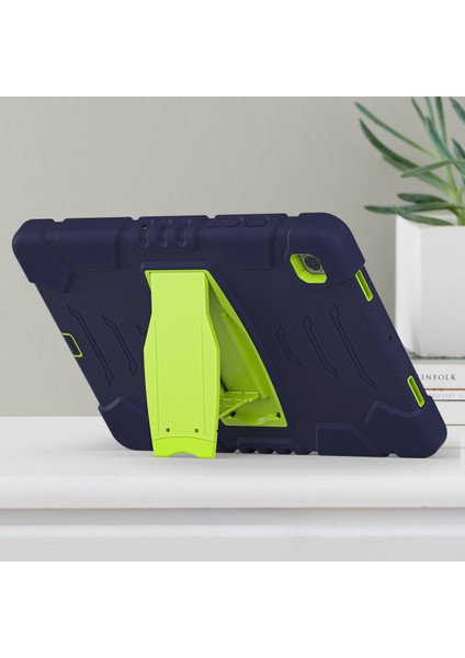 Samsung Galaxy Tab A8 10.5 (2021 2022) X200 205 Kickstand Pc Silikon Hibrit Çizilmez Lacivert limon Tablet Kılıfı (Yurt Dışından)