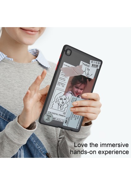 Samsung Galaxy Tab A7 Lite 8.7 Inç T225 T220 Desen Baskı Pc Tpu Kız Tablet Kılıfı (Yurt Dışından) fırsatları